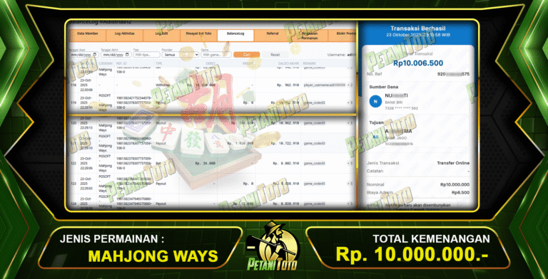 MAHJONG NGASIH TERUS PETANITOTO
