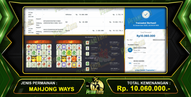 SELALU PUAS MAHJONG PETANITOTO