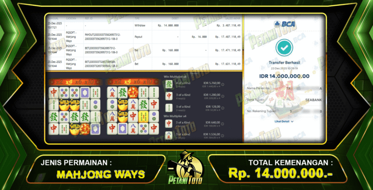 DIJAMIN SLOT MAHJONG PETANITOTO