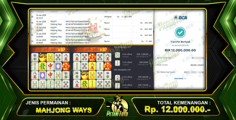 JANGAN RAGUKAN MAHJONG PETANITOTO