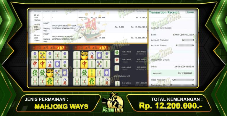 PELUANG MAXWIN BESAR PETANITOTO