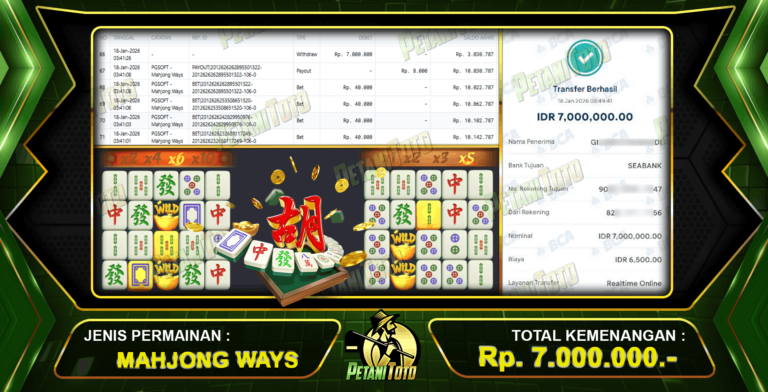 SELALU MEMUASKAN MAHJONG PETANITOTO