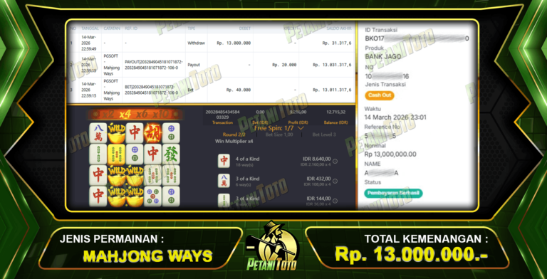 ANTI ZONK MAHJONG PETANITOTO