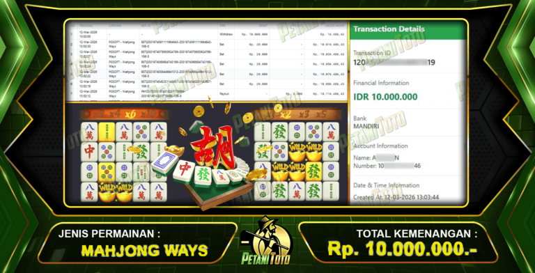 GACOR SEKALI MAHJONG PETANITOTO