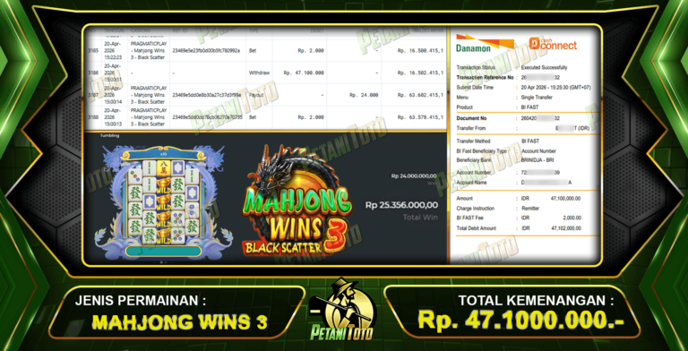 MENANG SLOT MAHJONG PETANITOTO