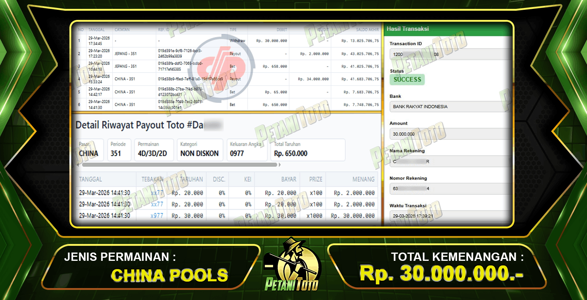 JACKPOT TOGEL CHINA PETANITOTO