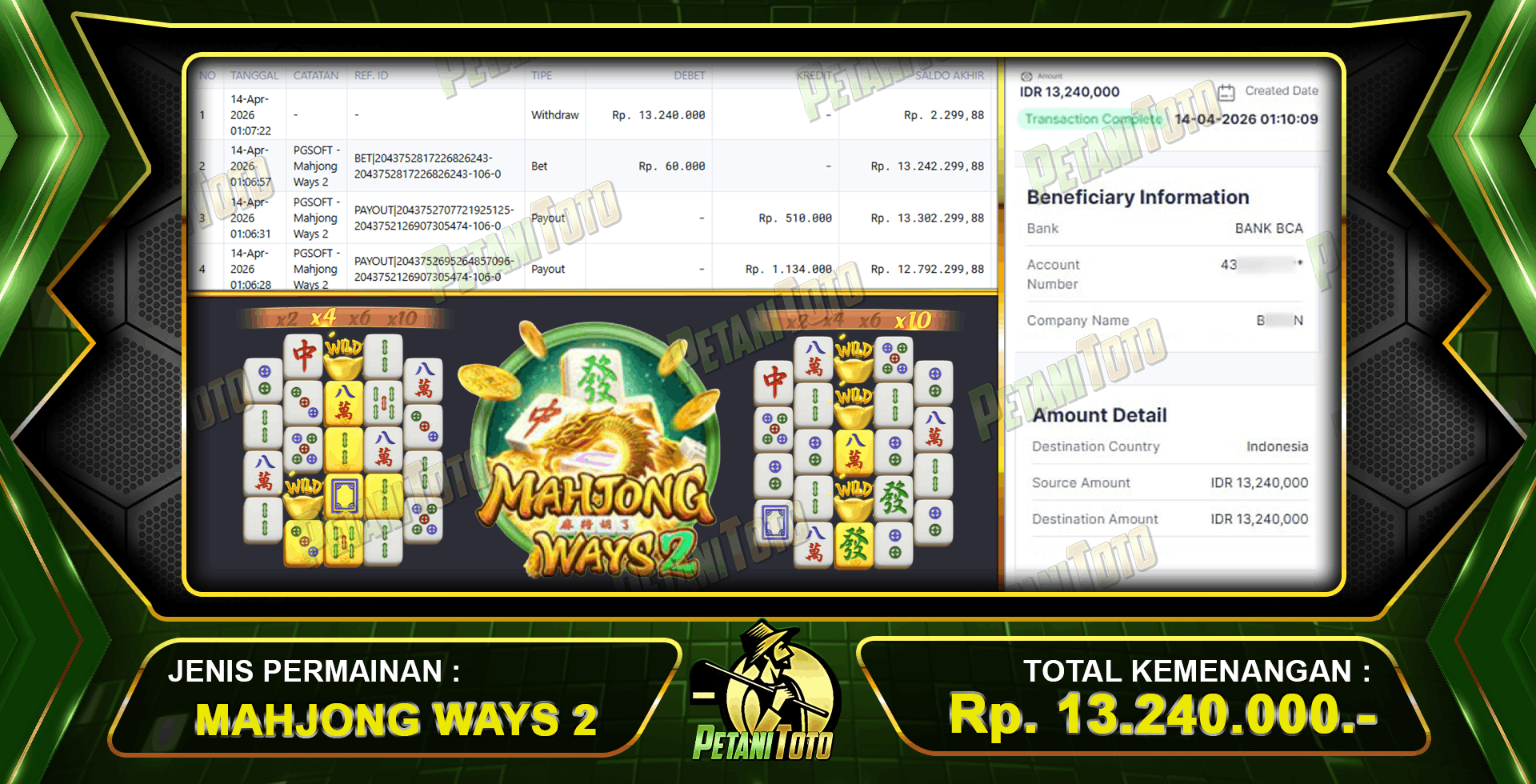 LUAR BIASA MAHJONG PETANITOTO